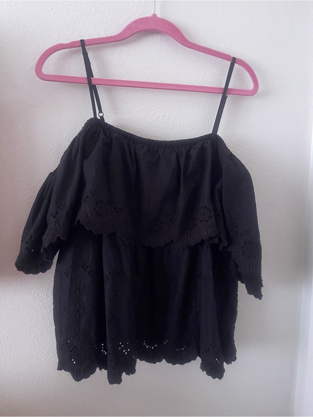 Cotton Black Old Navy Blouse, XXL Tall